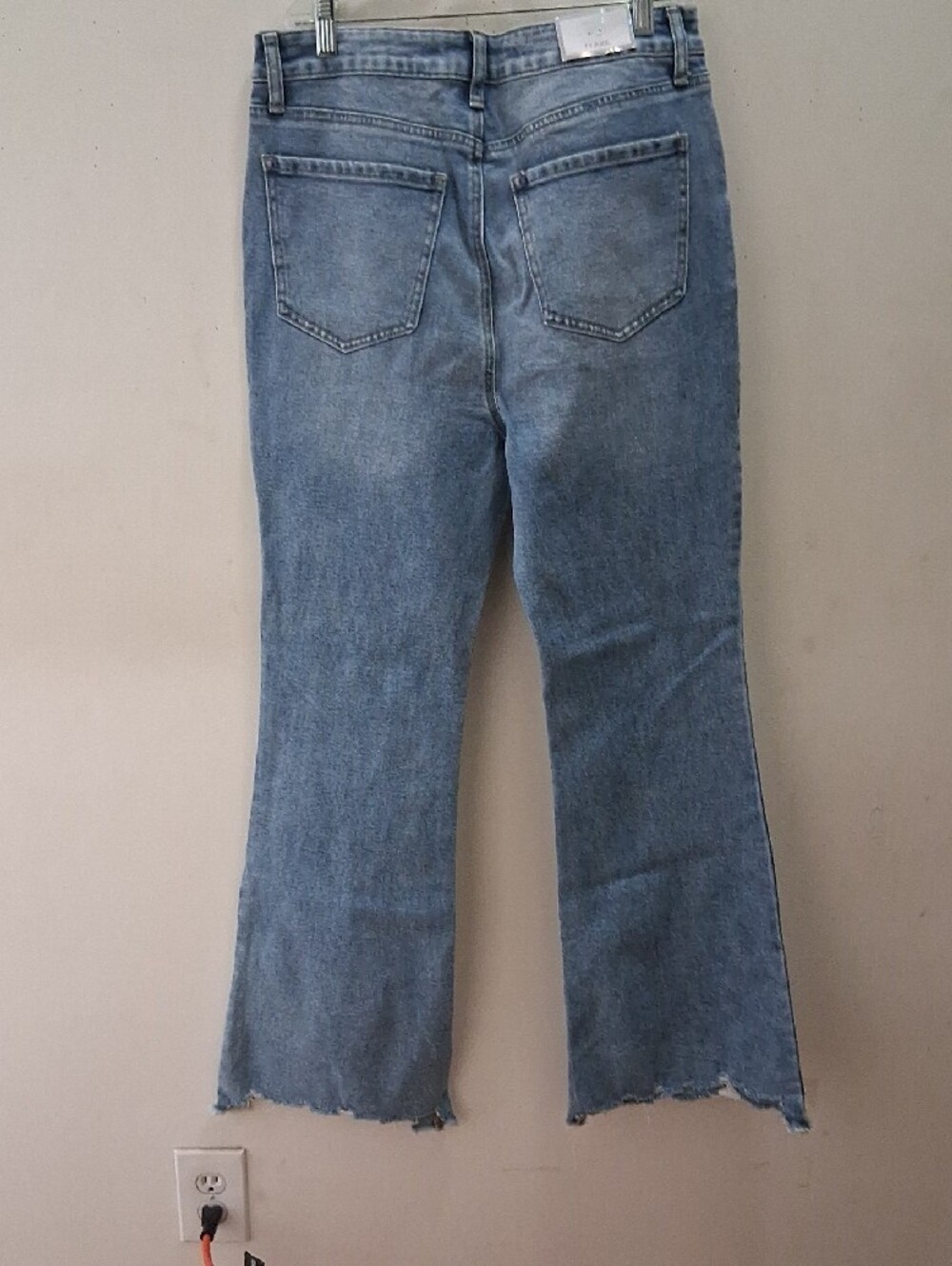 Women Rue21 Light Blue High-Rise Button-Fly Flare Jeans Size 15 - Picture 7 of 9